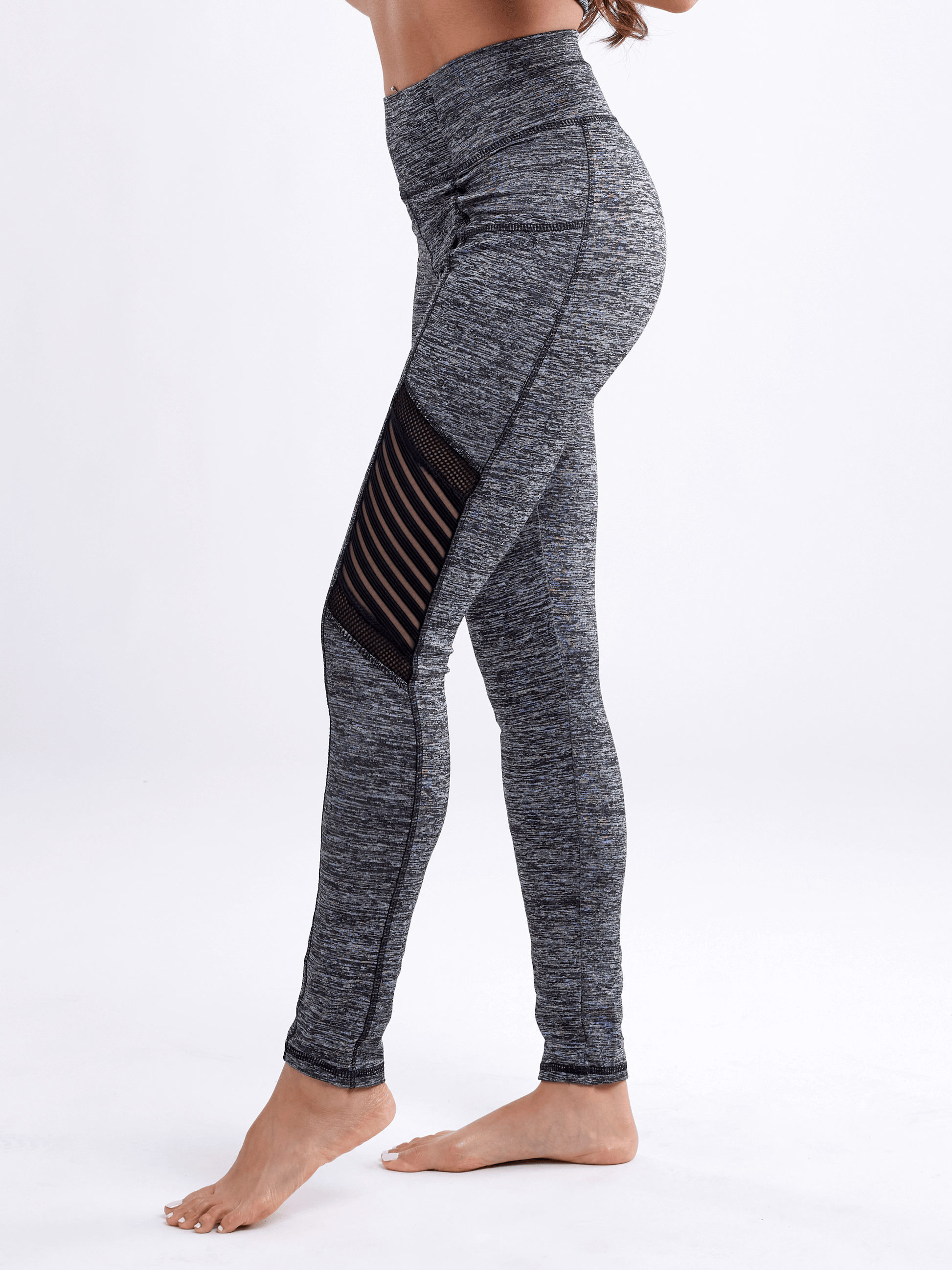 JupiterGear High-Waisted Pilates Leggings with Side Pockets & Mesh Panels by JupiterGear