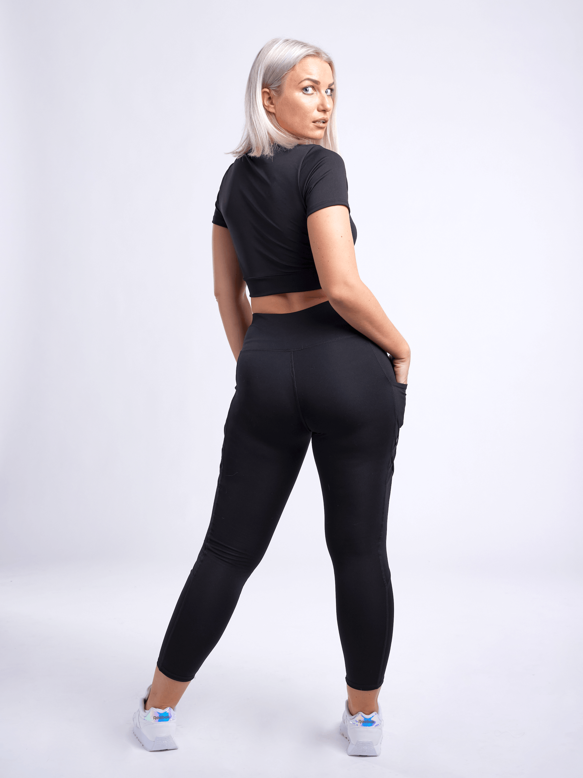 JupiterGear High-Waisted Criss-Cross Training Leggings with Hip Pockets by JupiterGear