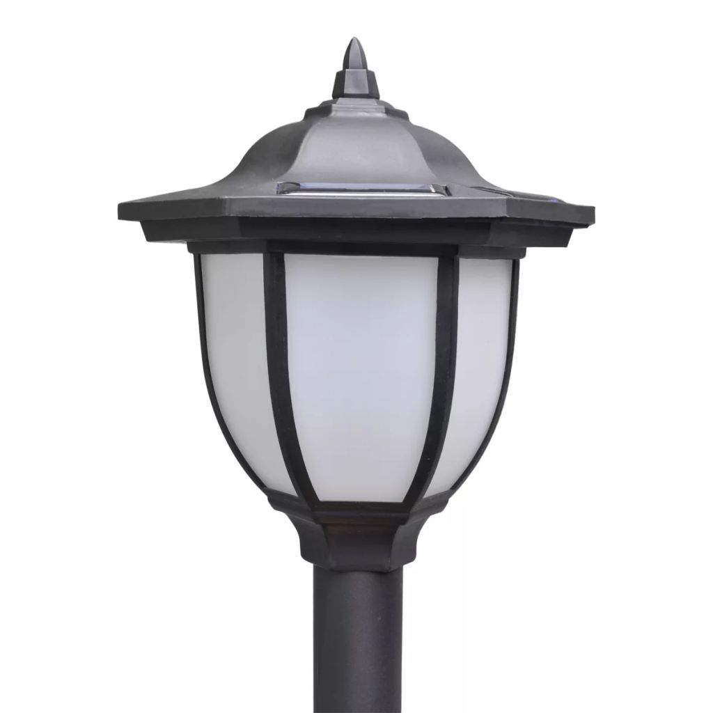vidaXL 2/4x Chain Fence with Solar Lights Two LED Lamps Two Poles Outdoor Patio by VidaXL