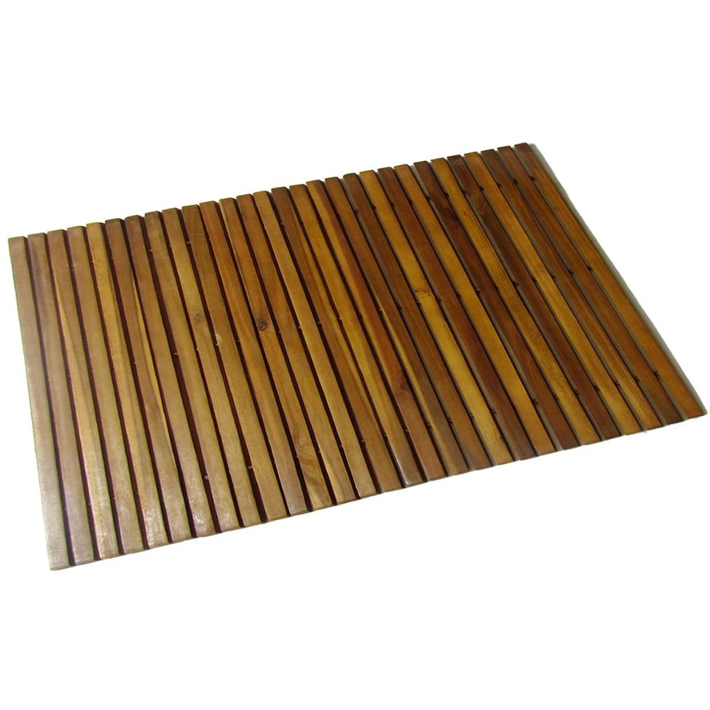 vidaXL Bathmat with Rubber Backing Bath Runner Bathroom Mat Acacia Hardwood by VidaXL