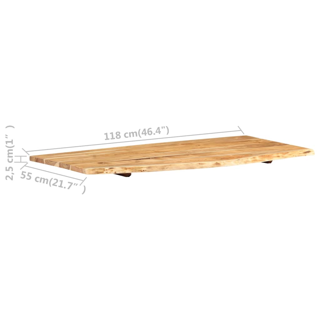 vidaXL Bath Counter Top Wooden Vanity Top with Live Edges Solid Wood Acacia by VidaXL