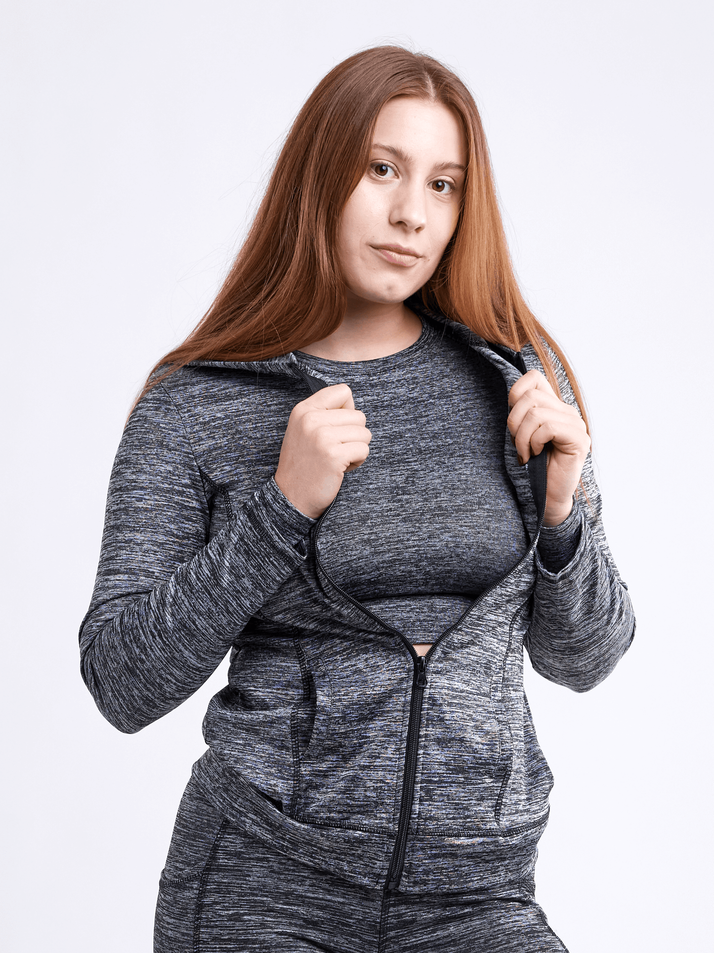 JupiterGear Athletic Fitted Zip-Up Hoodie Jacket with Pockets by JupiterGear