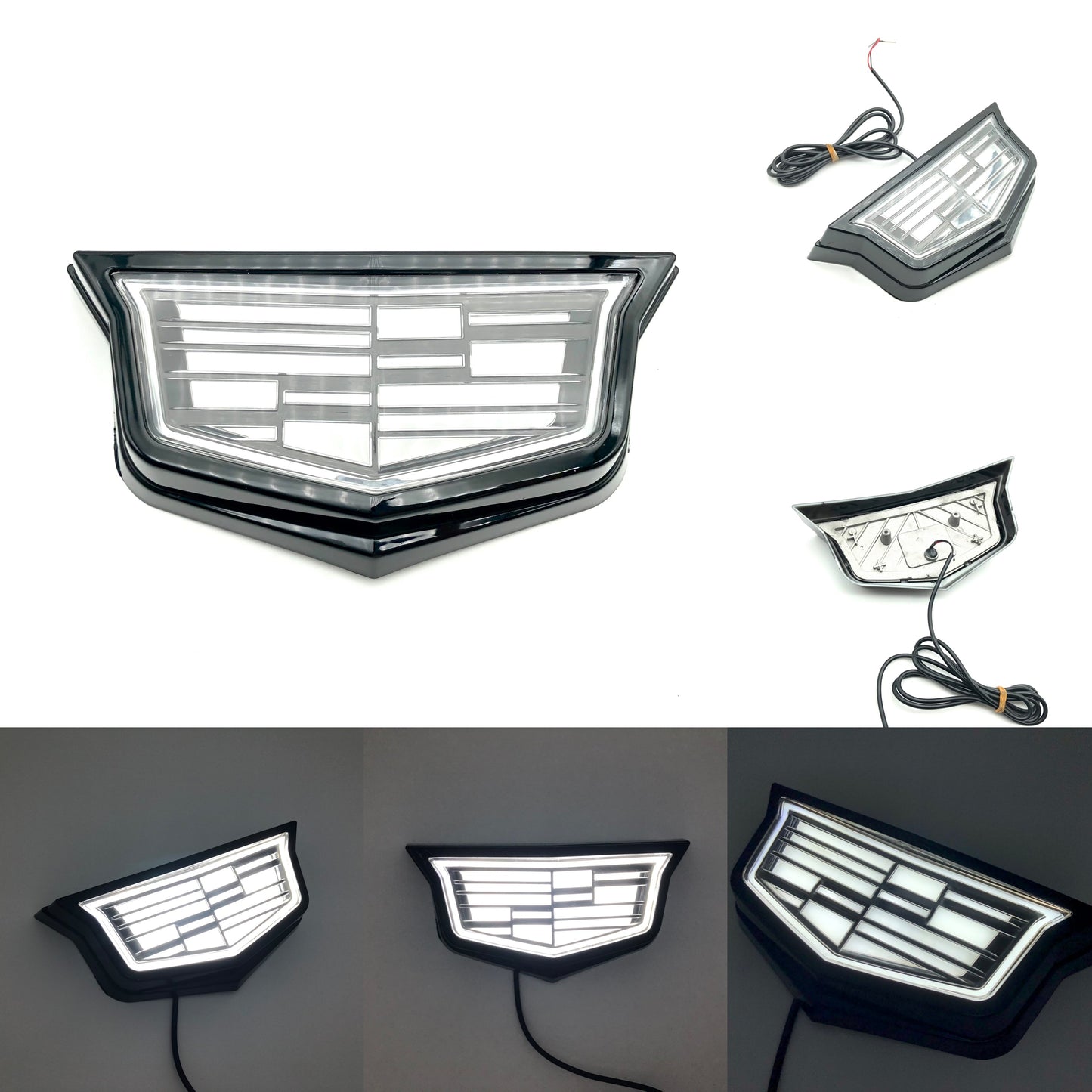 Cadillac Logo Front Grille LED Luxury Metallic Dynamic Crystal Illuminated Emblem