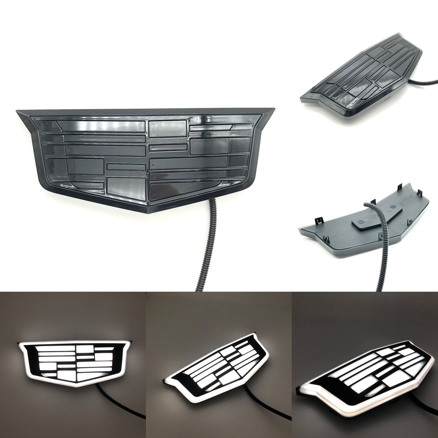 Cadillac Logo Front Grille LED Luxury Metallic Dynamic Crystal Illuminated Emblem