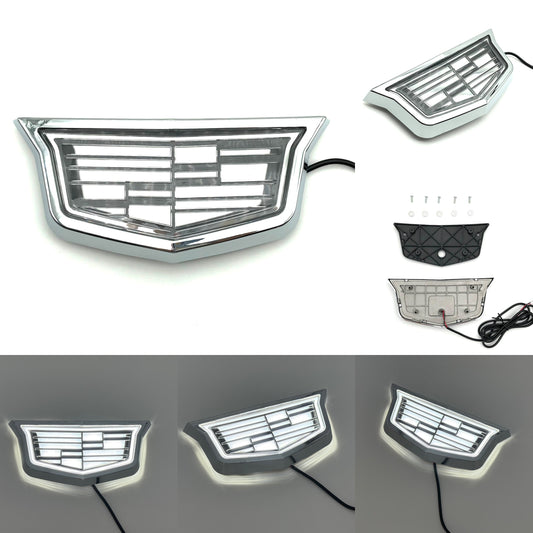 Cadillac Logo Front Grille LED Luxury Metallic Dynamic Crystal Illuminated Emblem