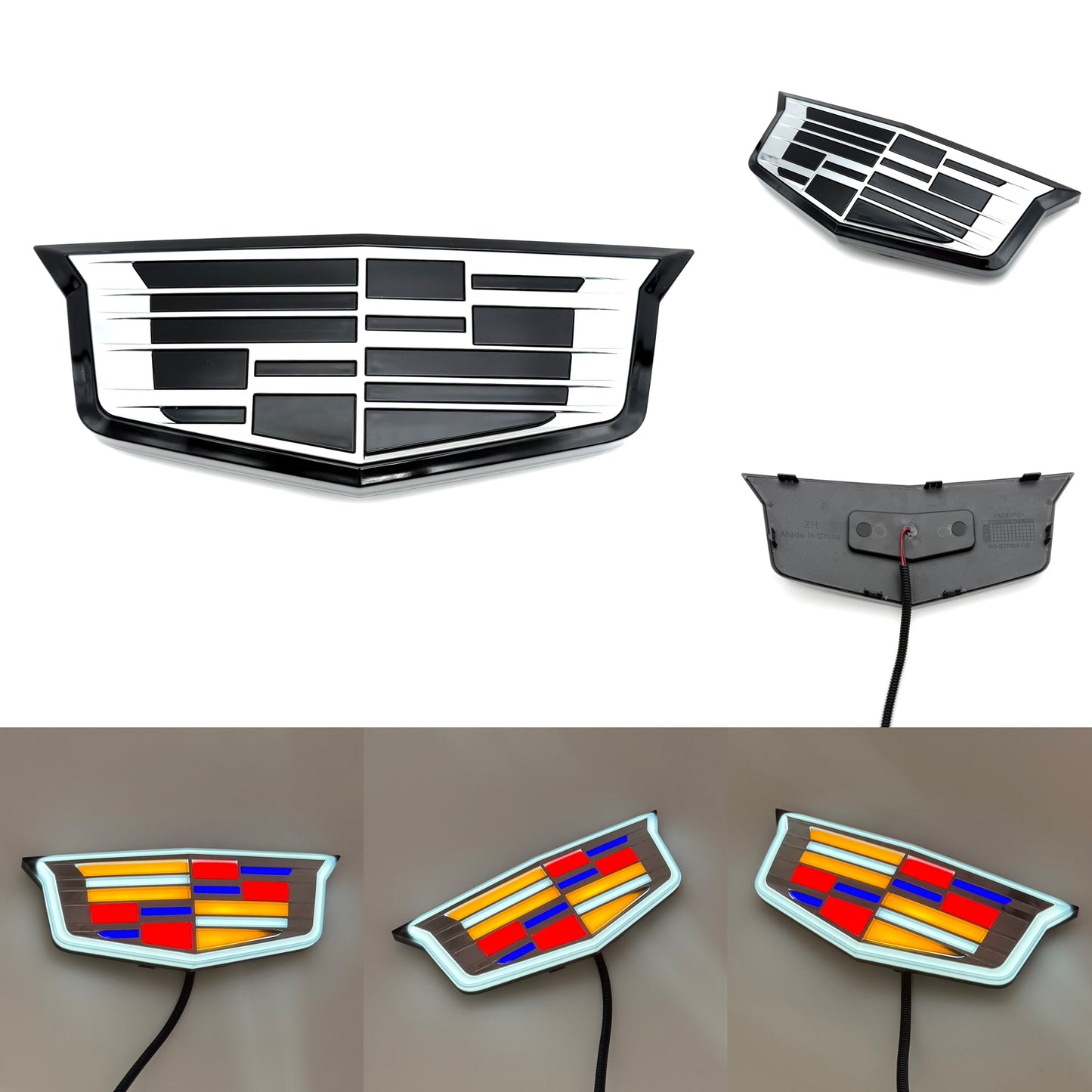 Cadillac Logo Front Grille LED Luxury Metallic Dynamic Crystal Illuminated Emblem