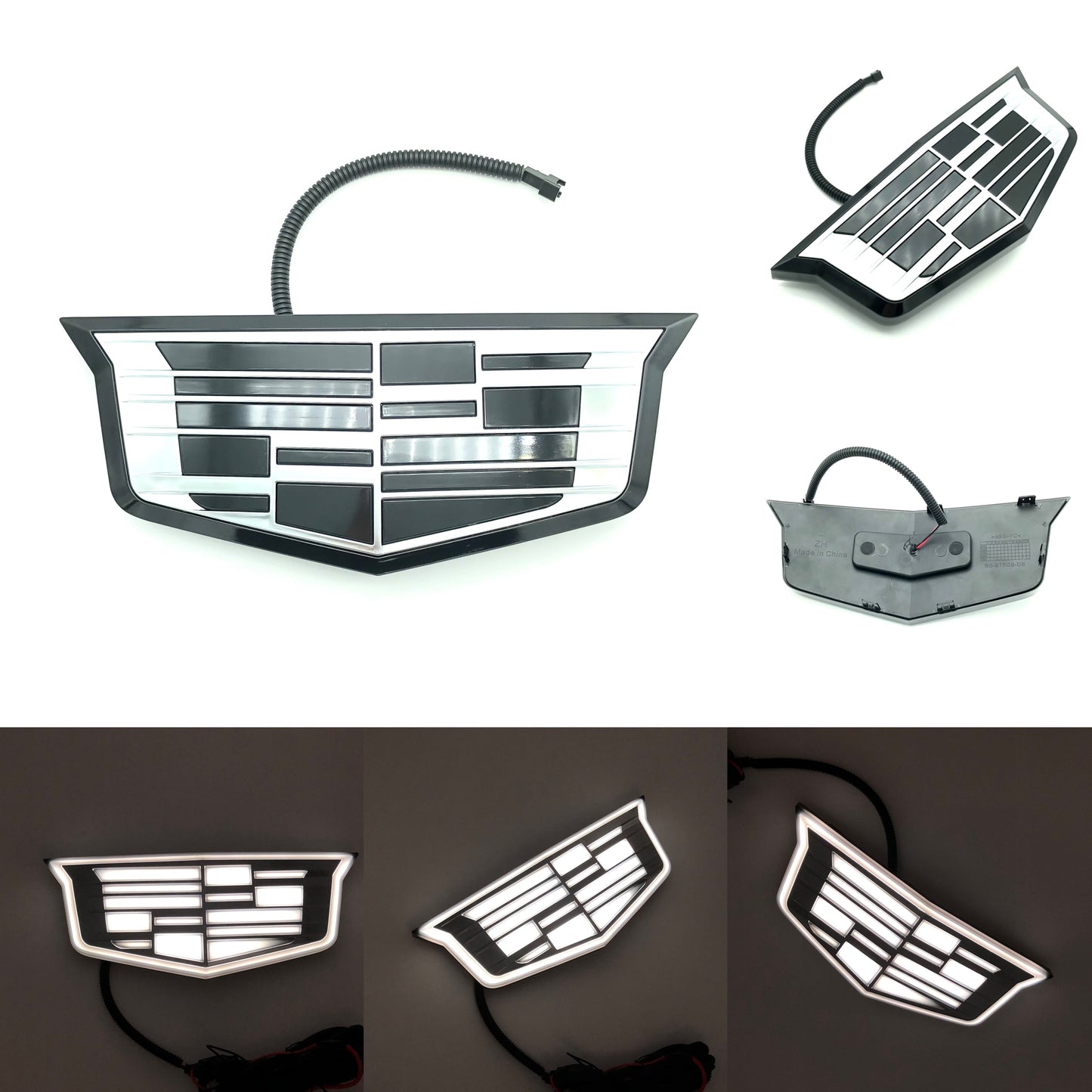 Cadillac Logo Front Grille LED Luxury Metallic Dynamic Crystal Illuminated Emblem