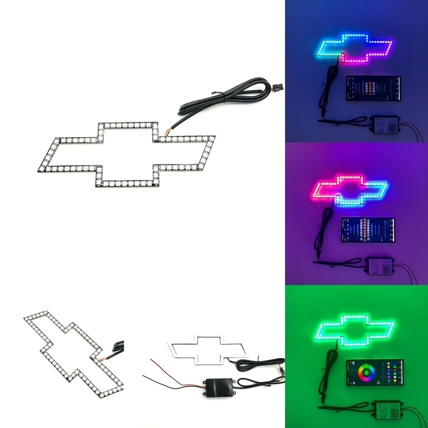 RGBW Flow Chevy symbol with Bluetooth App Control-0