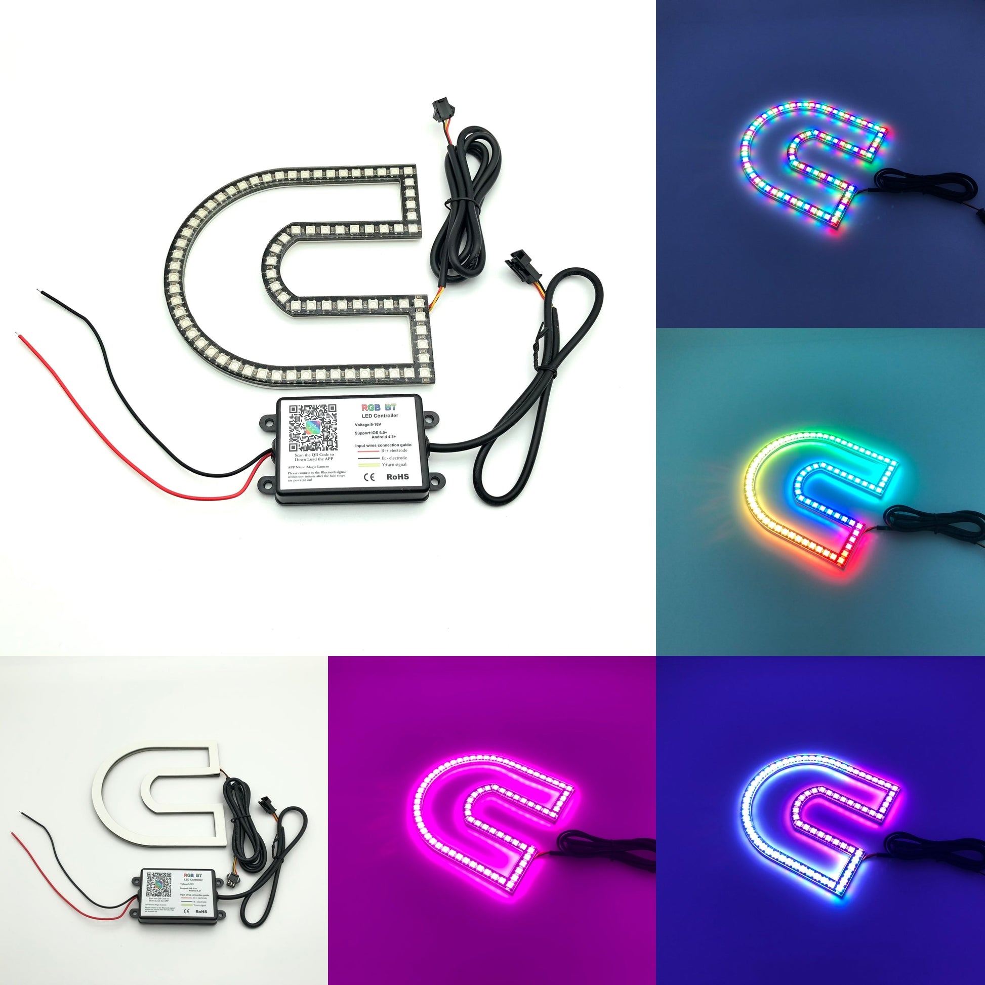 Cummins logo RGB Flow LED emblem light for Dodge ram-0