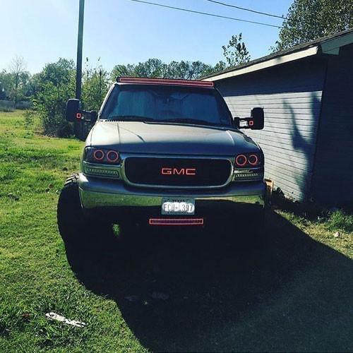 GMC Emblem RGB LED Logo Light Chase Flow Pattern with Bluetooth App remote control-3