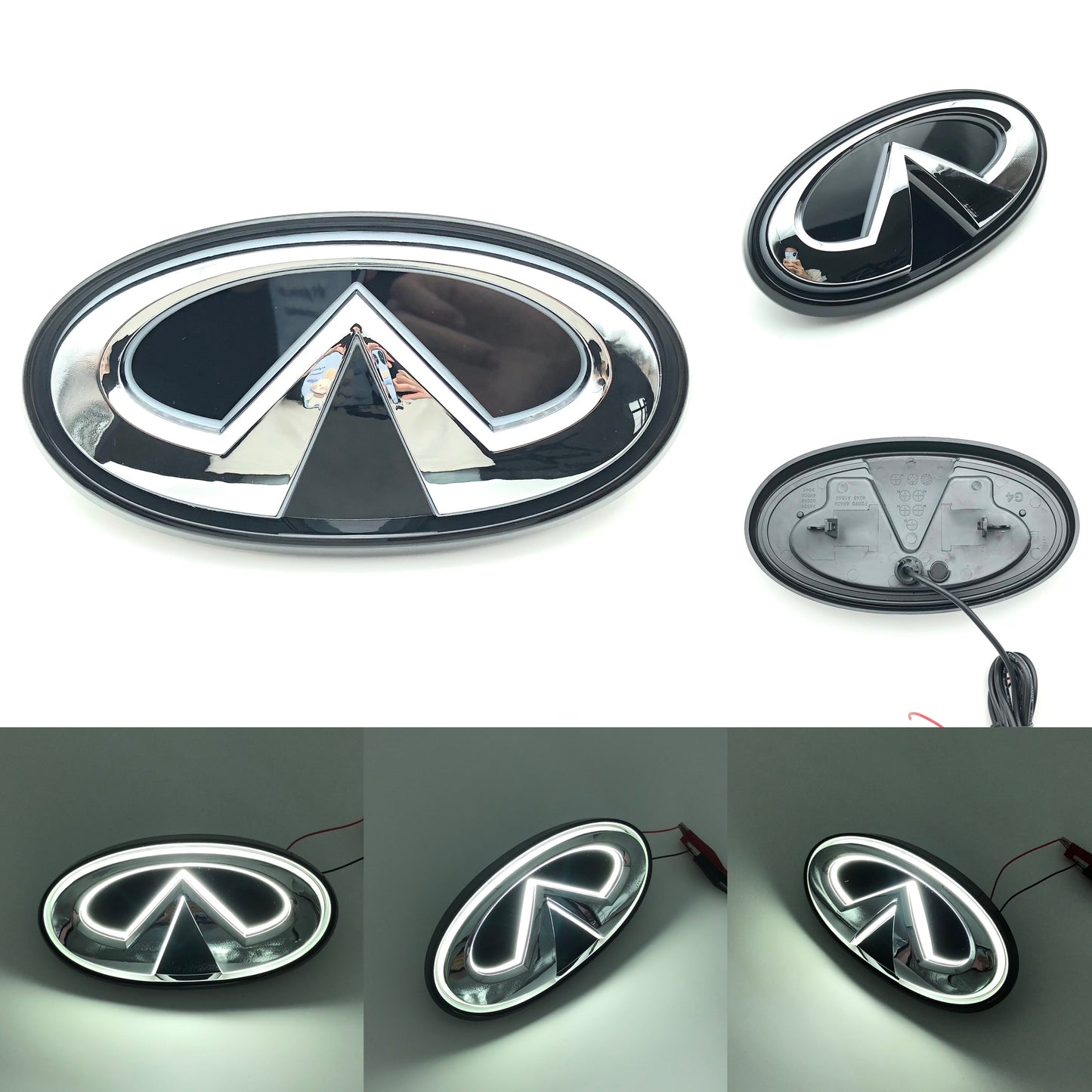 Infiniti logo car led front emblem light