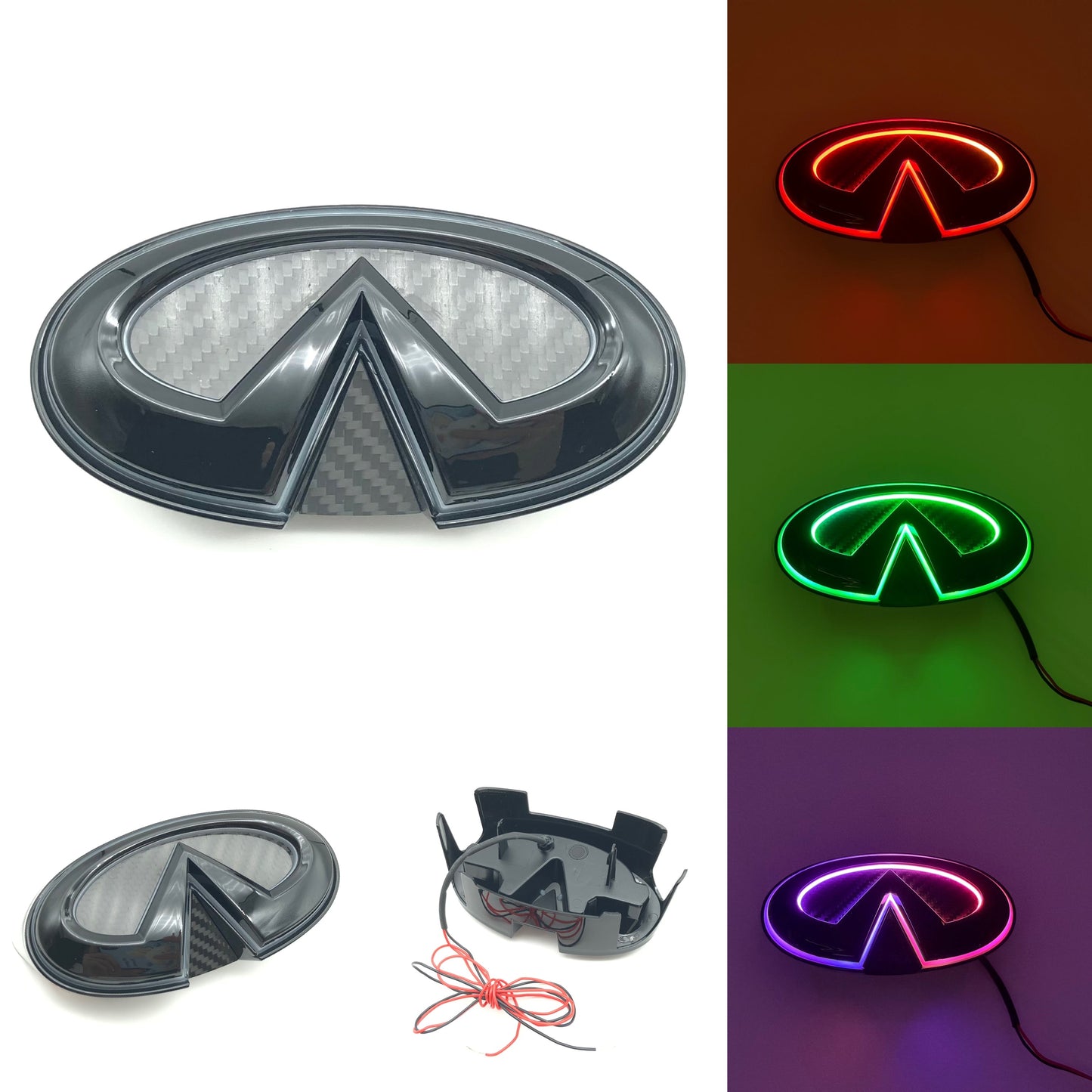 Infiniti logo car led front emblem light