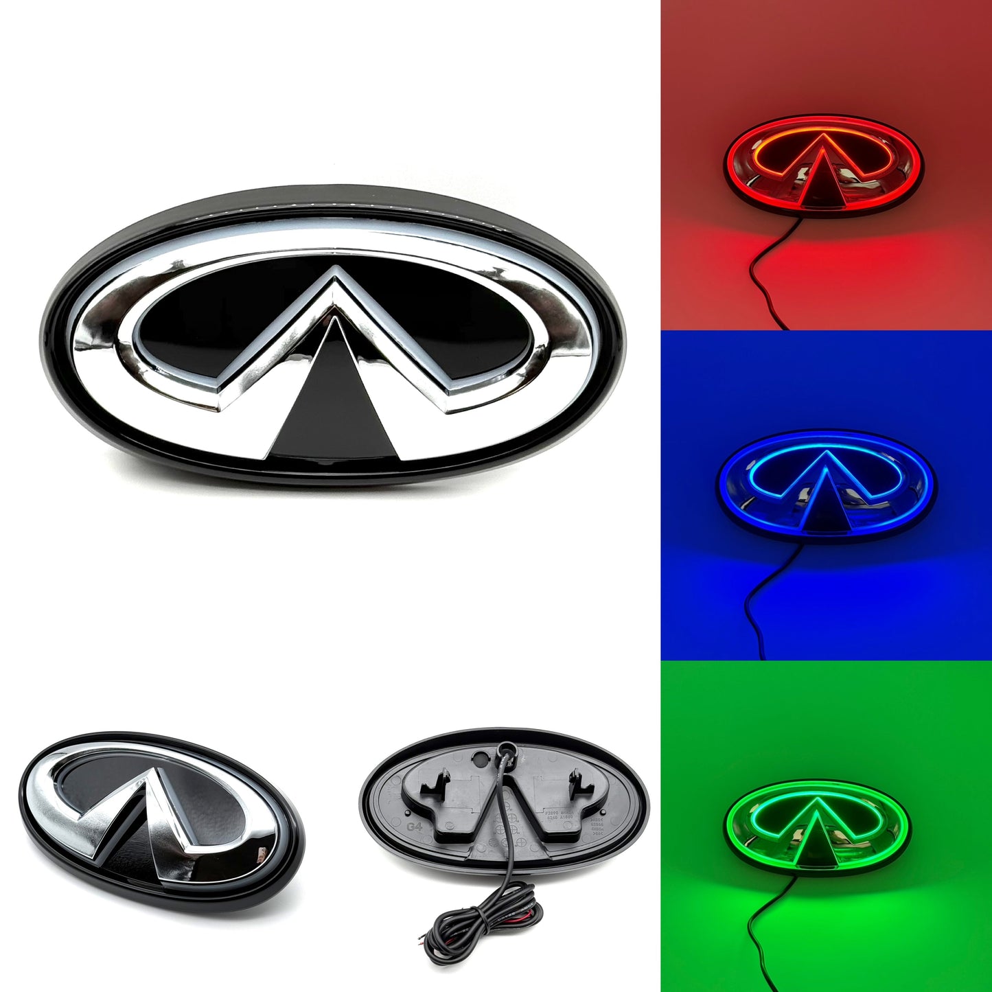 Infiniti logo car led front emblem light