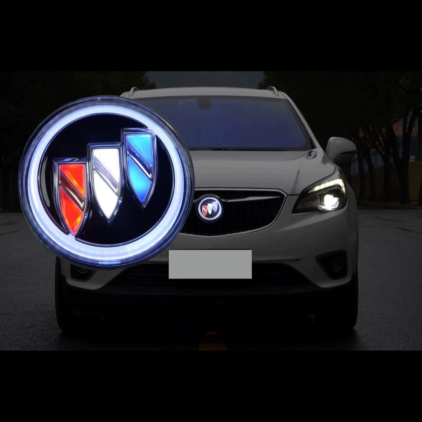 Buick Logo Front Grille LED Crystal Dynamic Illuminated Emblem Not Compatible with ACC Radar-0