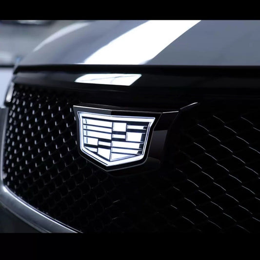 Cadillac Logo Front Grille LED Luxury Metallic Dynamic Crystal Illuminated Emblem