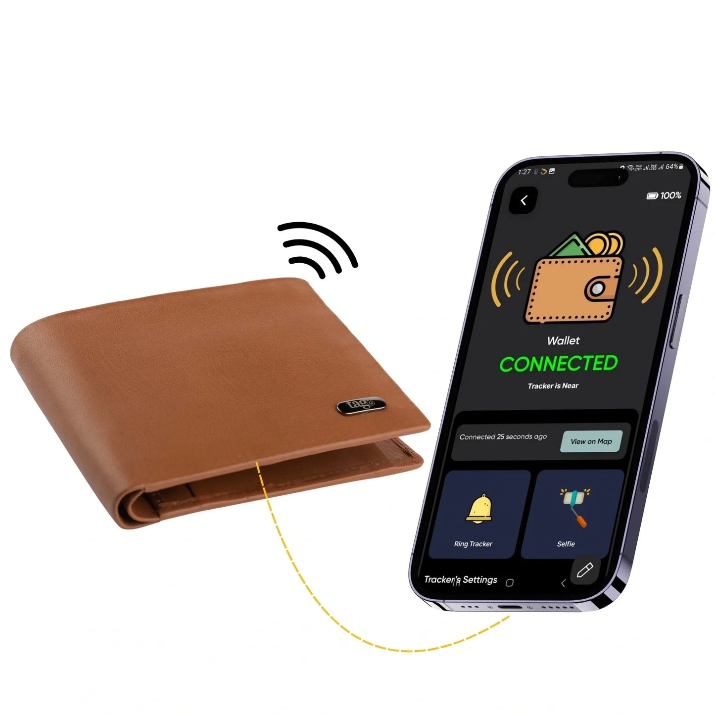 Smart Wallet (stitchless) by Dolphin Tracker + Lost Recovery + RFID