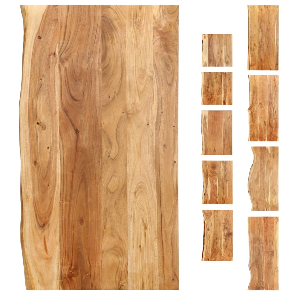 vidaXL Bath Counter Top Wooden Vanity Top with Live Edges Solid Wood Acacia by VidaXL