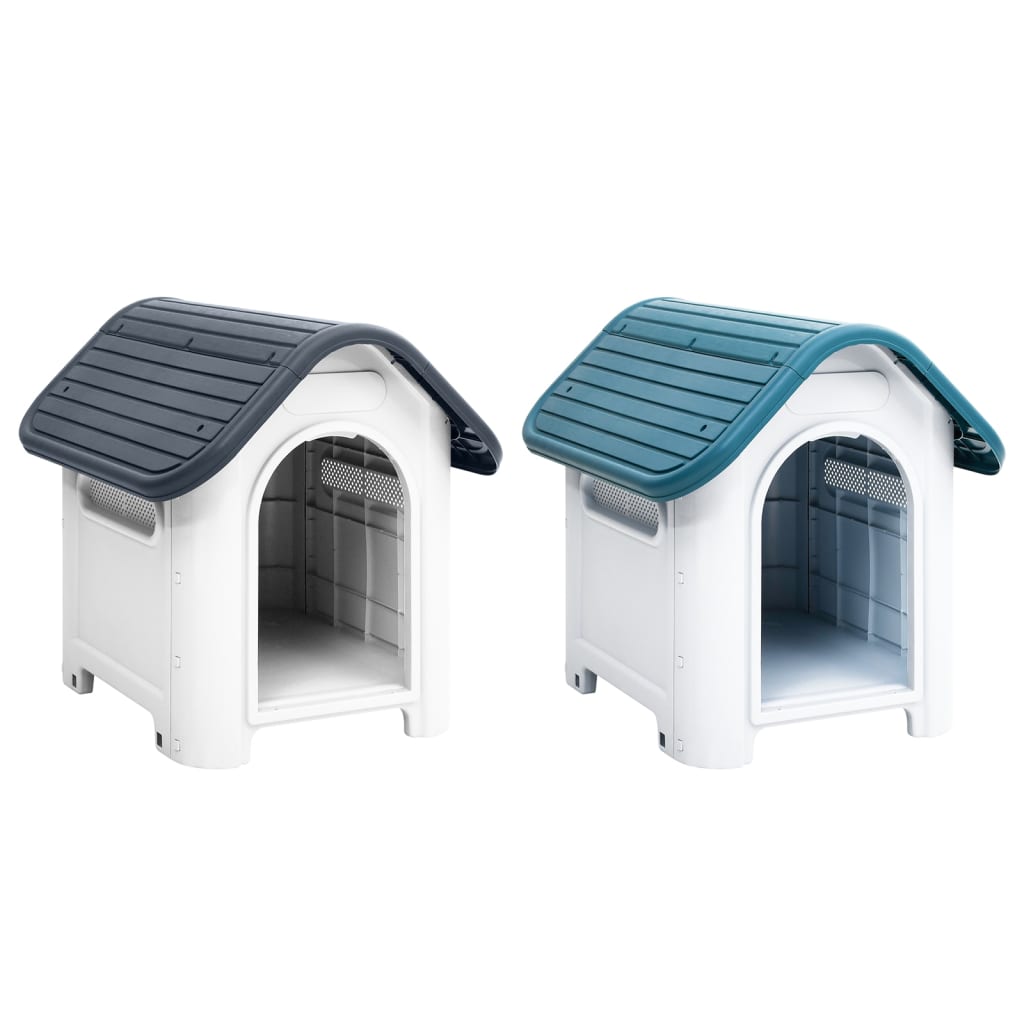 vidaXL Dog House Garden Dog Kennel Small Pet Cage Puppy Shelter Polypropylene by VidaXL